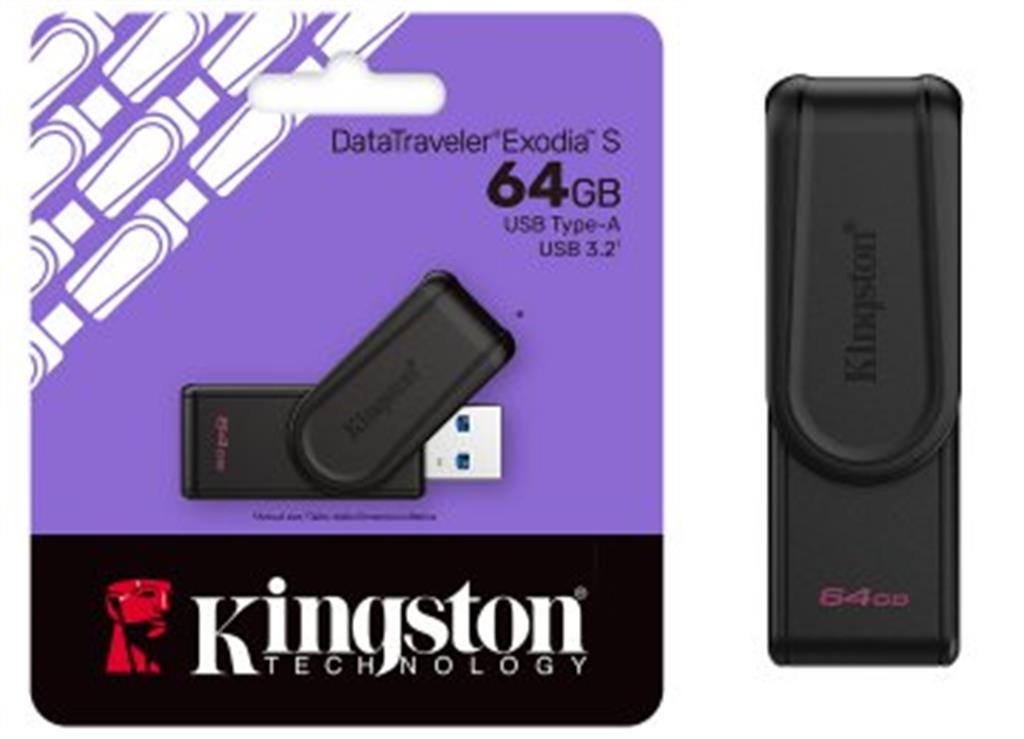 PENDRIVE 64GB KINGSTON DATATRAVELER EXODIA S DTXS USB 3.2