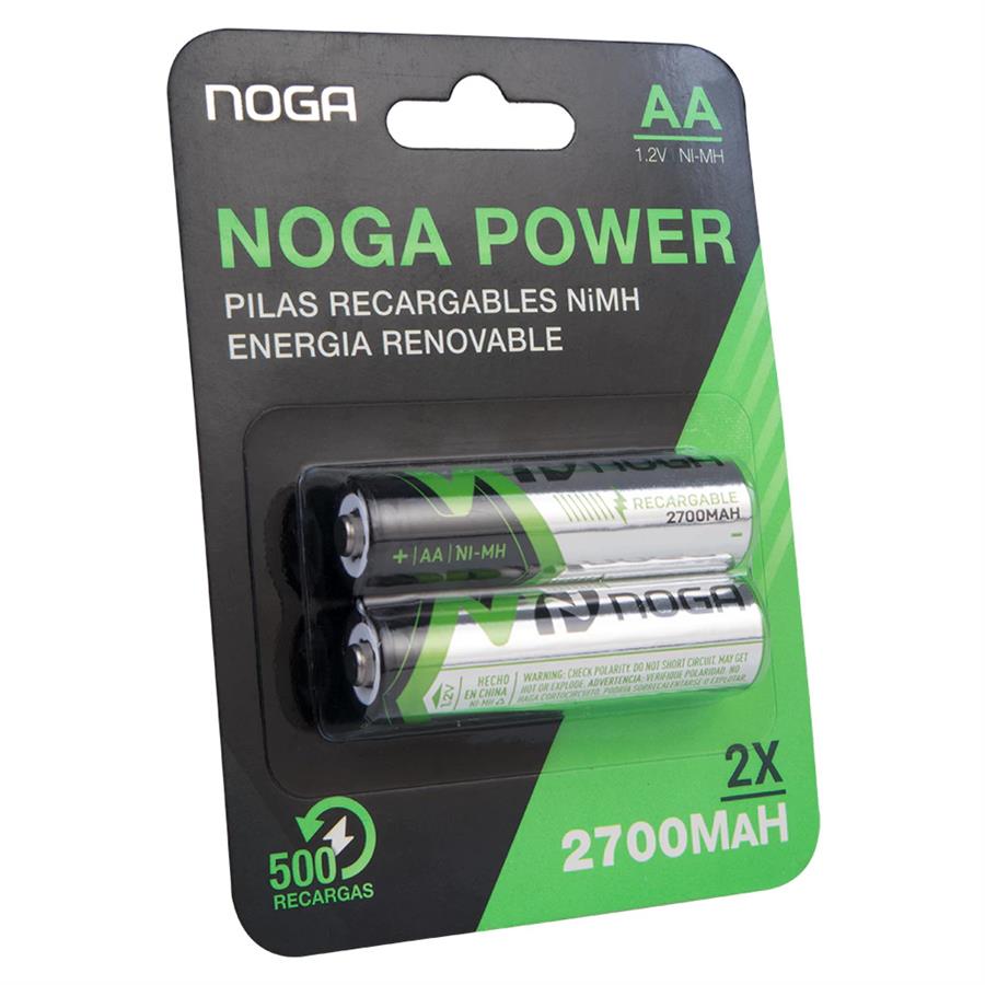 Pilas recargable NOGA AA 2700mAh blister por dos unidades