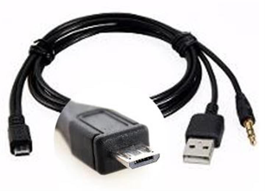 CABLE USB A MICRO USB + PLUG 3.5 M PARA PARLANTE PORTATIL