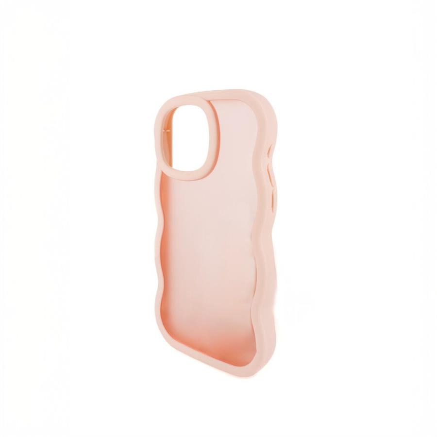 TPU ONDULADO TRANSPARENTE  IPH 16 PRO  XAEA  ROSA