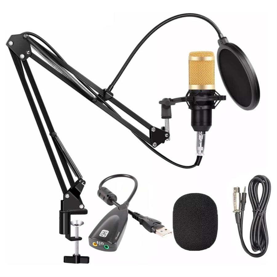 Kit microfono para streaming con condensador