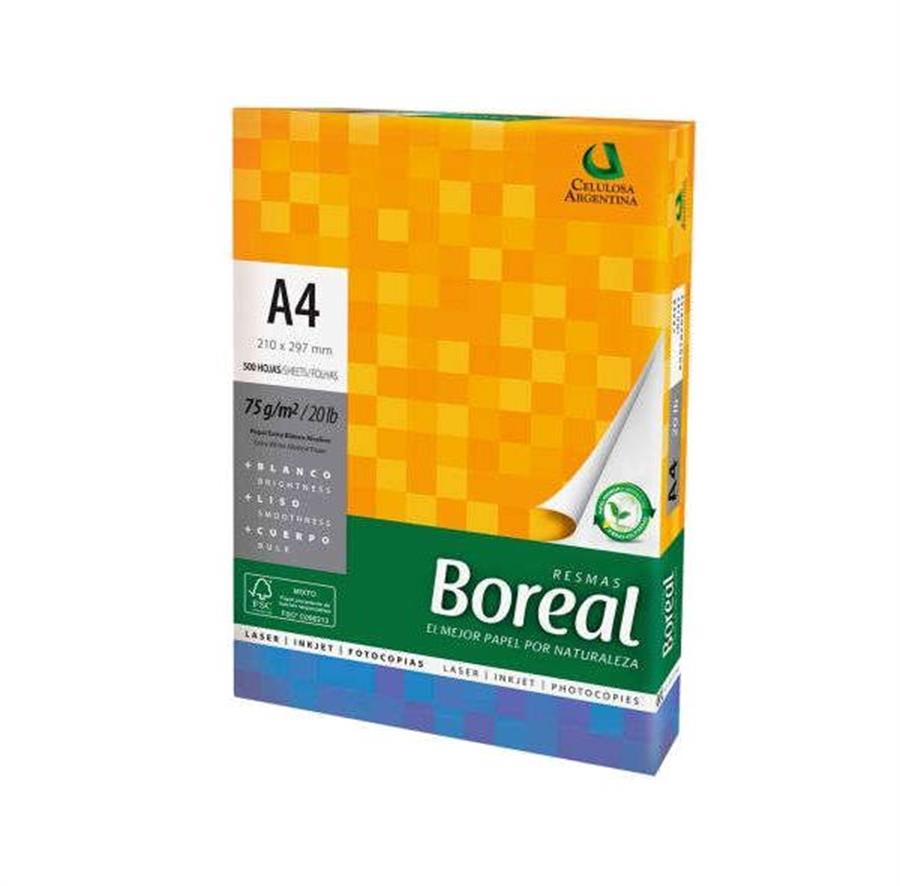 Resma A4 Boreal 75g/m2