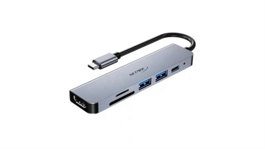 Hub tipo c 6 en 1 netmak