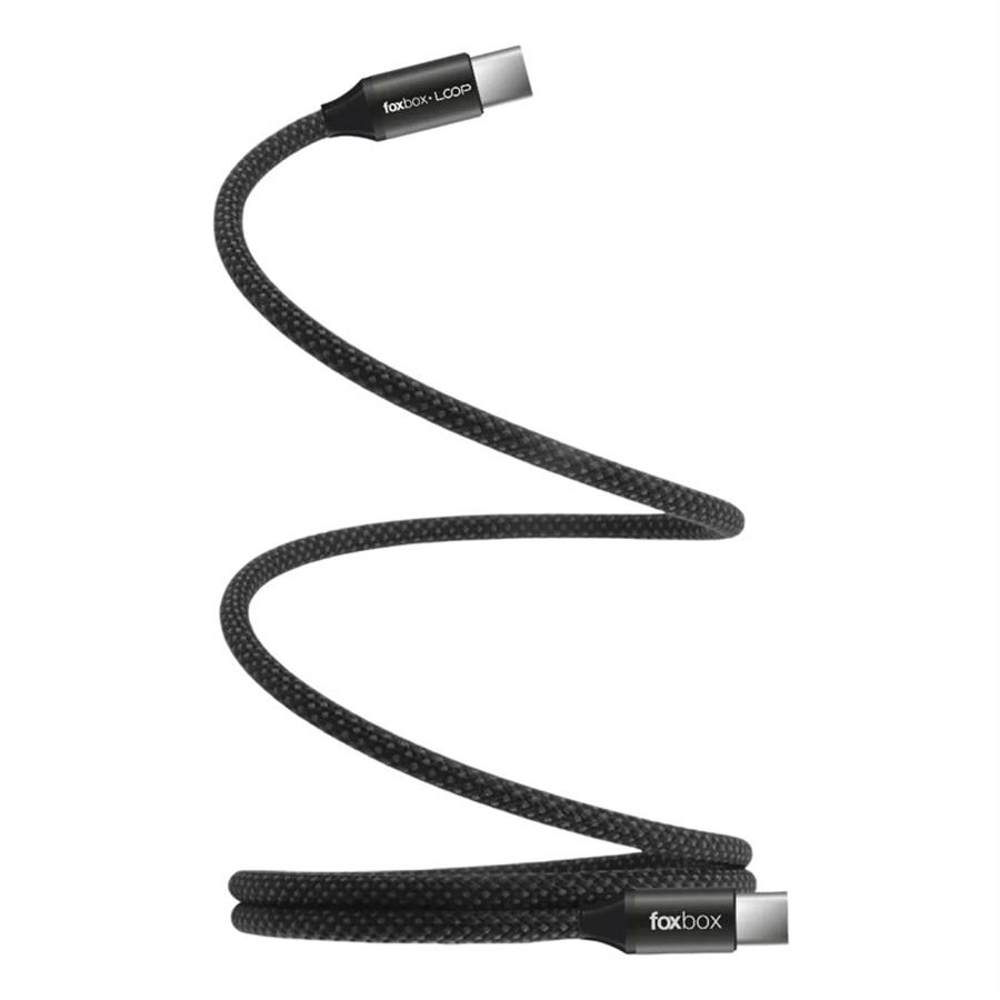 CABLE FOXBOX MAGNETICO FOXBOX LOOP TYPE C A TYPE C 60W NEGRO
