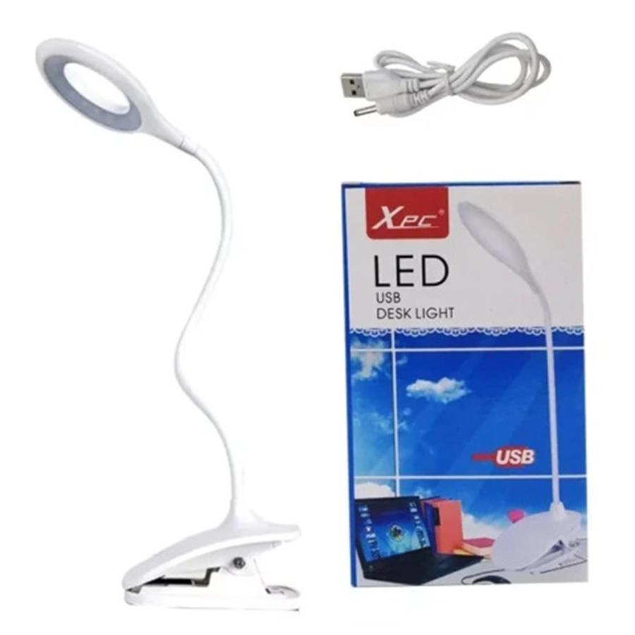 VELADOR LED C/PINZA 3POSIC.COLOR USB XF23079