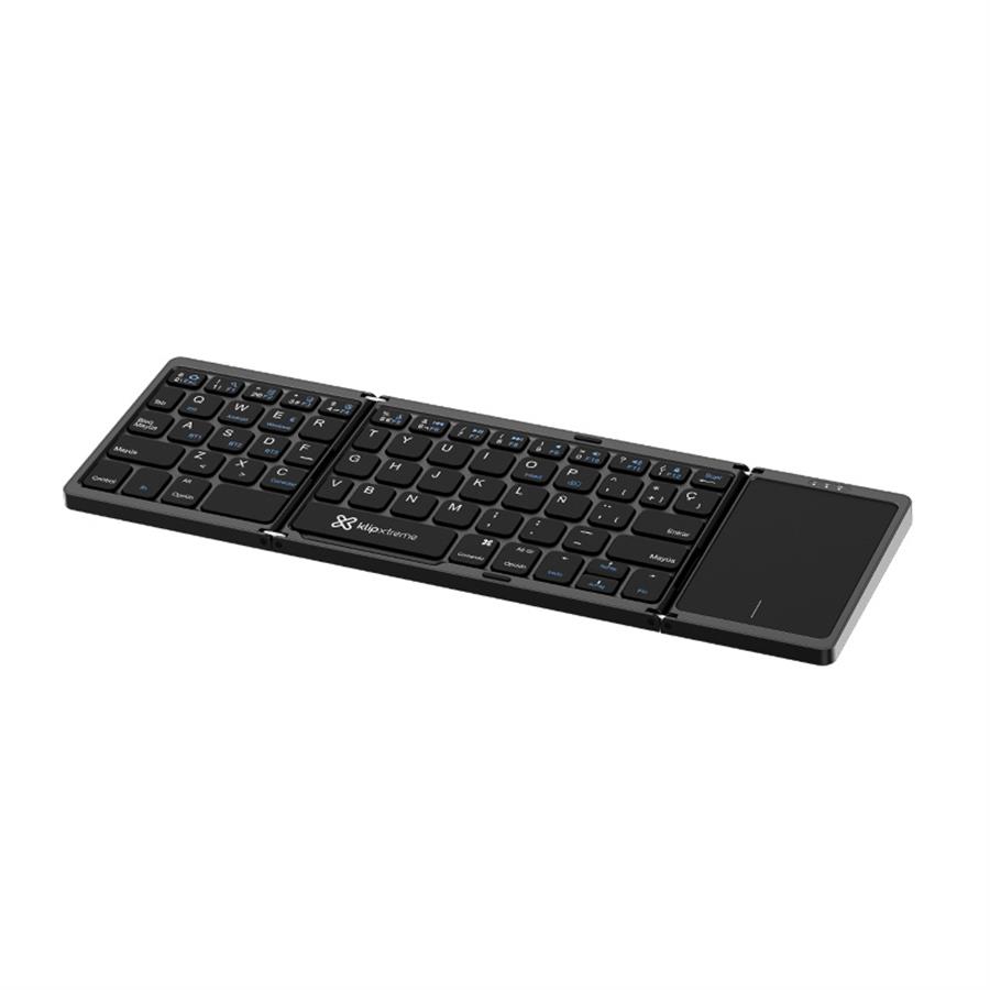 TECLADO INALAMBRICO KLIPXTREME FLEXPLIT PLEGABLE CON PANEL TACTIL BLUETOOTH® (KCK-650S-BK)