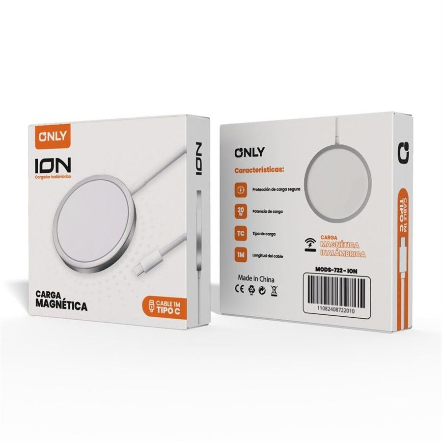 CARGADOR WIRELESS MODS-722 ION - ONLY - BLANCO