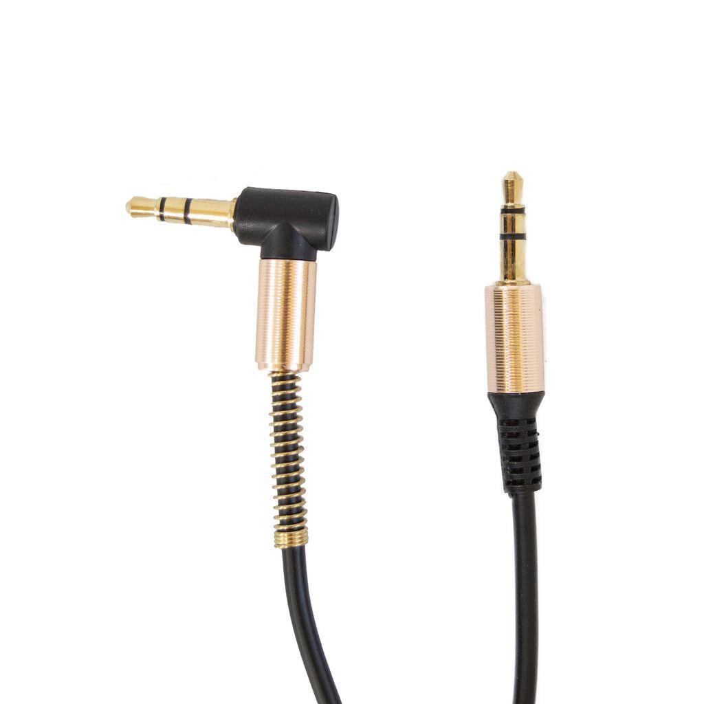 CABLE AUX 3,5 MOD69 – 1,8 METROS – SPIRAL – NEGRO