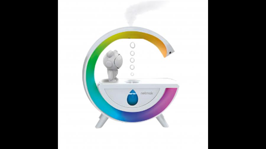 Velador NETMAK GRAVITY 3 EN 1 (Efecto anti gravedad) (Velador RGB - Humidificador - Parlante Bluetooth)