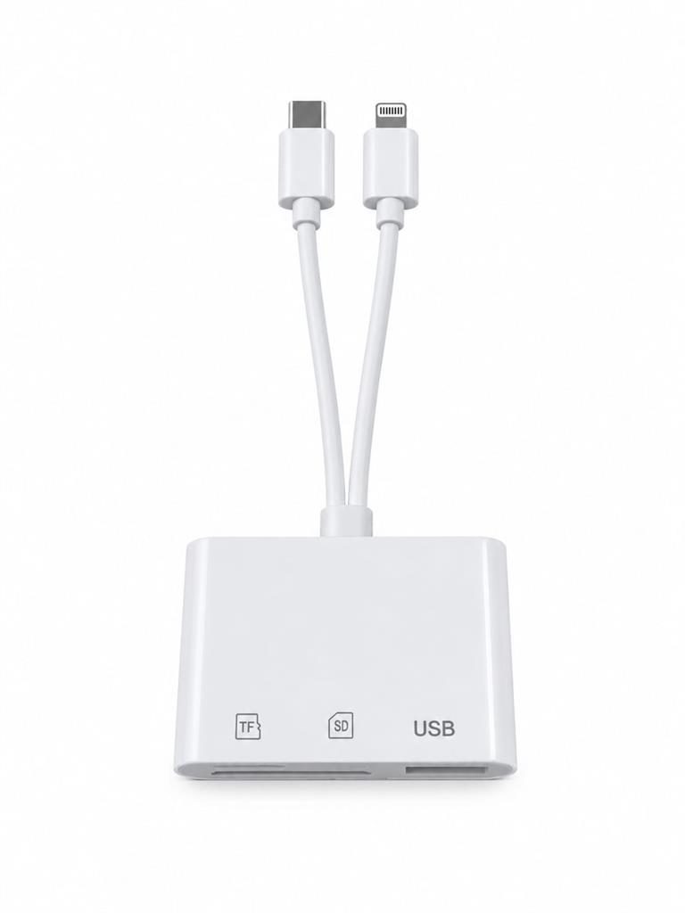ADAPTADOR OTG 5 EN 1 LECTOR SD, MICRO SD Y USB