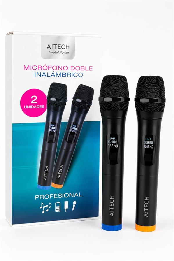 Micrófono inalámbrico doble AITECH AIMI010052N