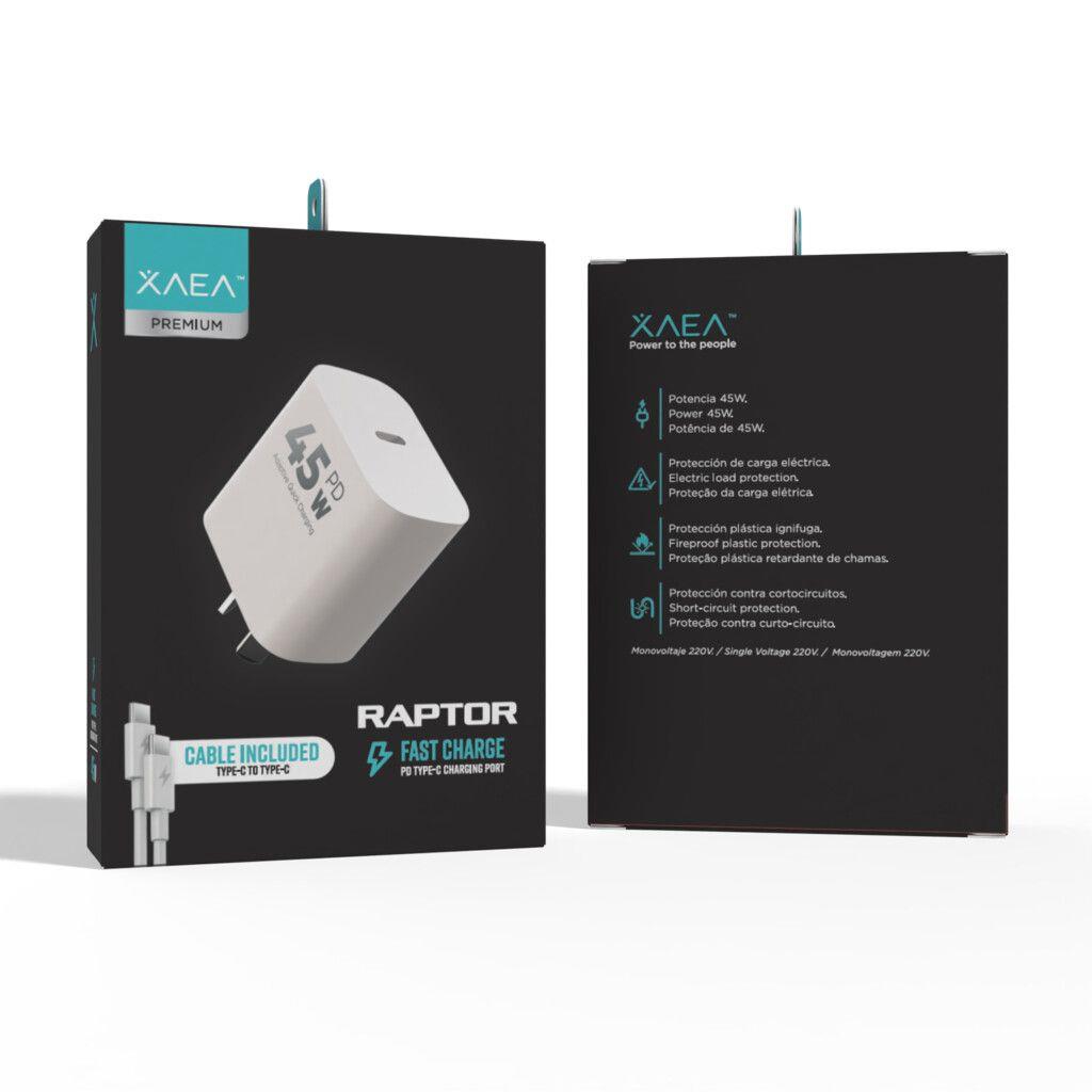 CARGADOR XAEA RAPTOR 45W C/CABLE TIPOC MODX-003W