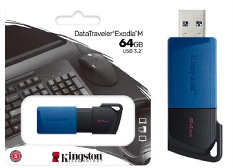PENDRIVE 64GB KINGSTON DATATRAVELER EXODIA M DTXM USB 3.2
