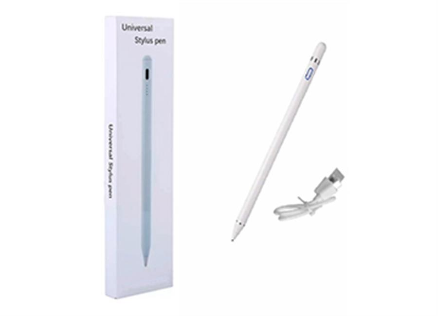 LAPIZ CELULAR TABLET CAPACITIVO 2 EN 1 CON 2 PUNTAS A BATERIA CARGA POR PUERTO TIPO C INCLUYE CABLE - SOLO ANDROID NO ES COMPATIBLE CON APPLE IPAD IPHONE - NO ES BLUETOOTH