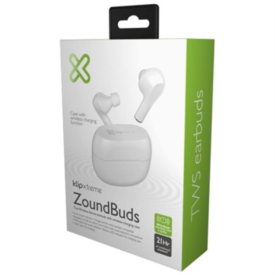 AURICULAR KLIPEXTREME ZOUNDBUDS TWS TRUE IPX4 BLANCO 21hrs