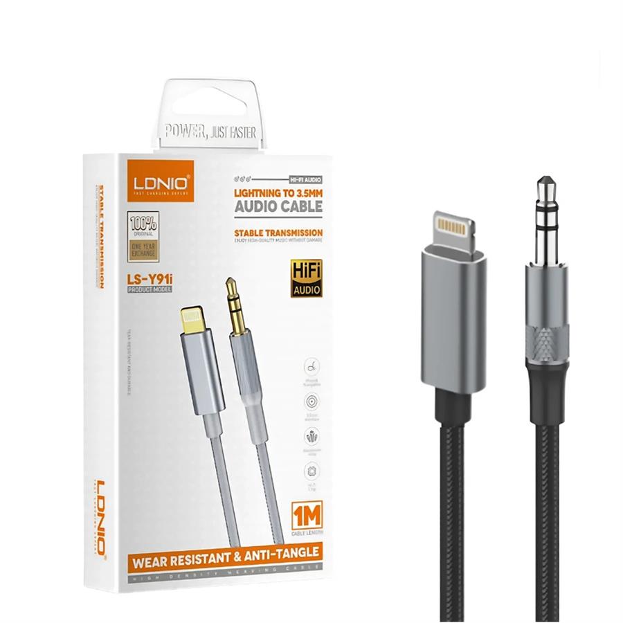 Cable LDNIO LS-Y91i LIGHTNING (M) a AUX (M) (iPhone)