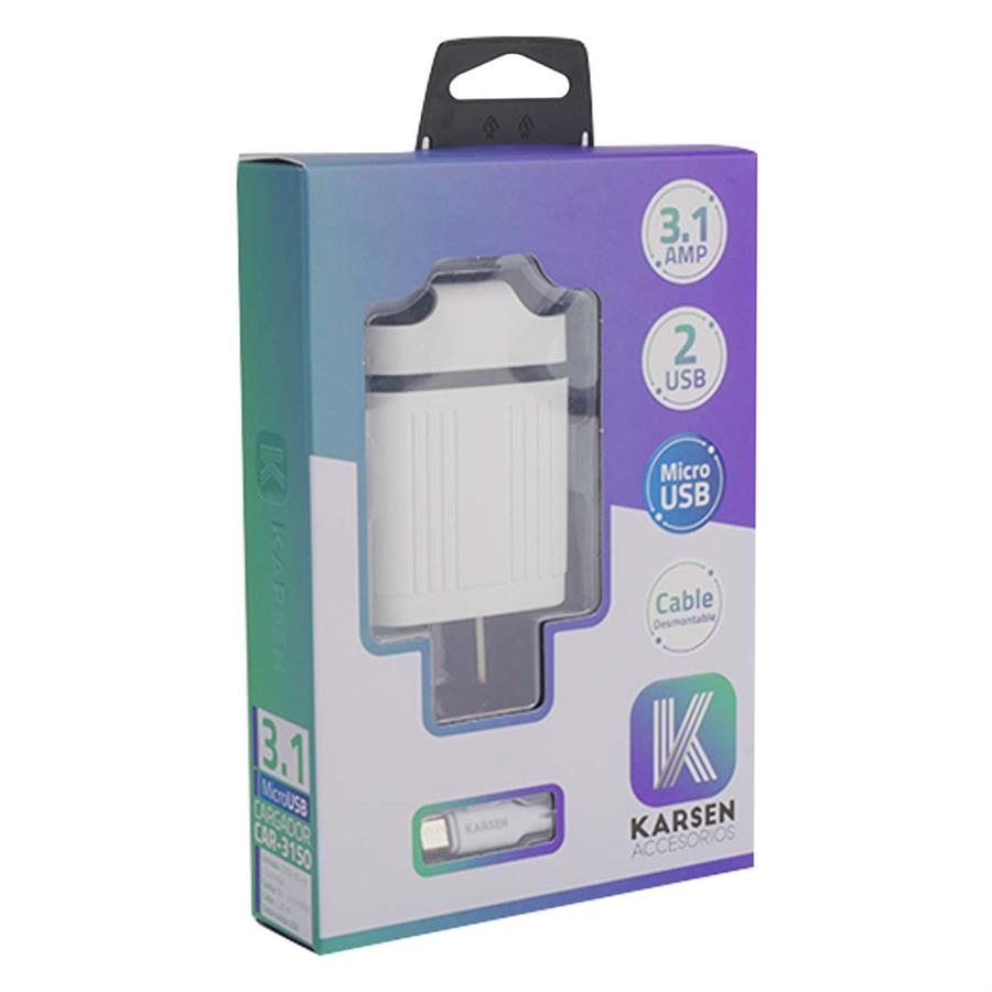 Cargador Karsen micro USB 3.1 AMP