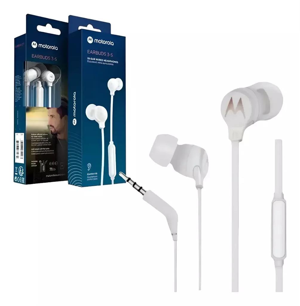 Auricular Motorola EARBUDS 3-S BLANCO
