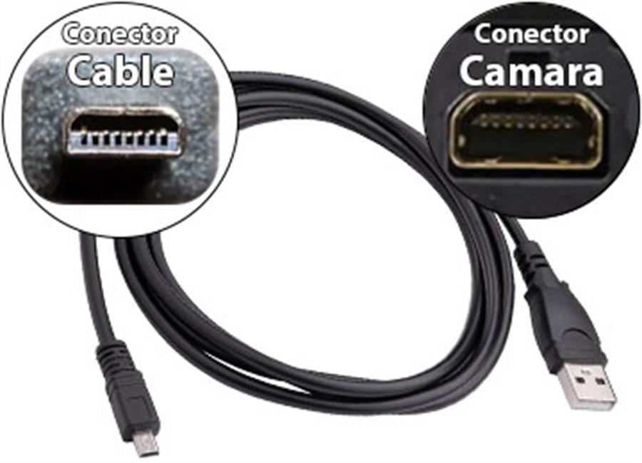 CABLE USB UC-E6 UCE6 SONY NIKON L20 PENTAX FUJI PANASONIC 1MTS