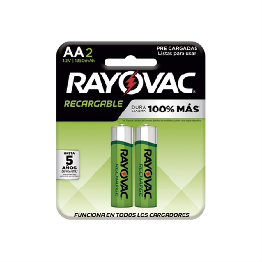 Pila recargable RAYOVAC AA 1350maH x unidad